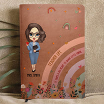 It Takes A Big Heart To Shape Little Minds - Personalized Leather Journal