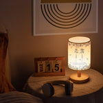 It Takes A Long Time To Grow An Old Friend - Custom Birth Flower Toile De Jouy - Personalized Fabric Lamp