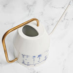 It Takes A Long Time To Grow An Old Friend - Custom Birth Flower Toile De Jouy - Personalized Indoor Watering Can