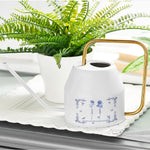 It Takes A Long Time To Grow An Old Friend - Custom Birth Flower Toile De Jouy - Personalized Indoor Watering Can