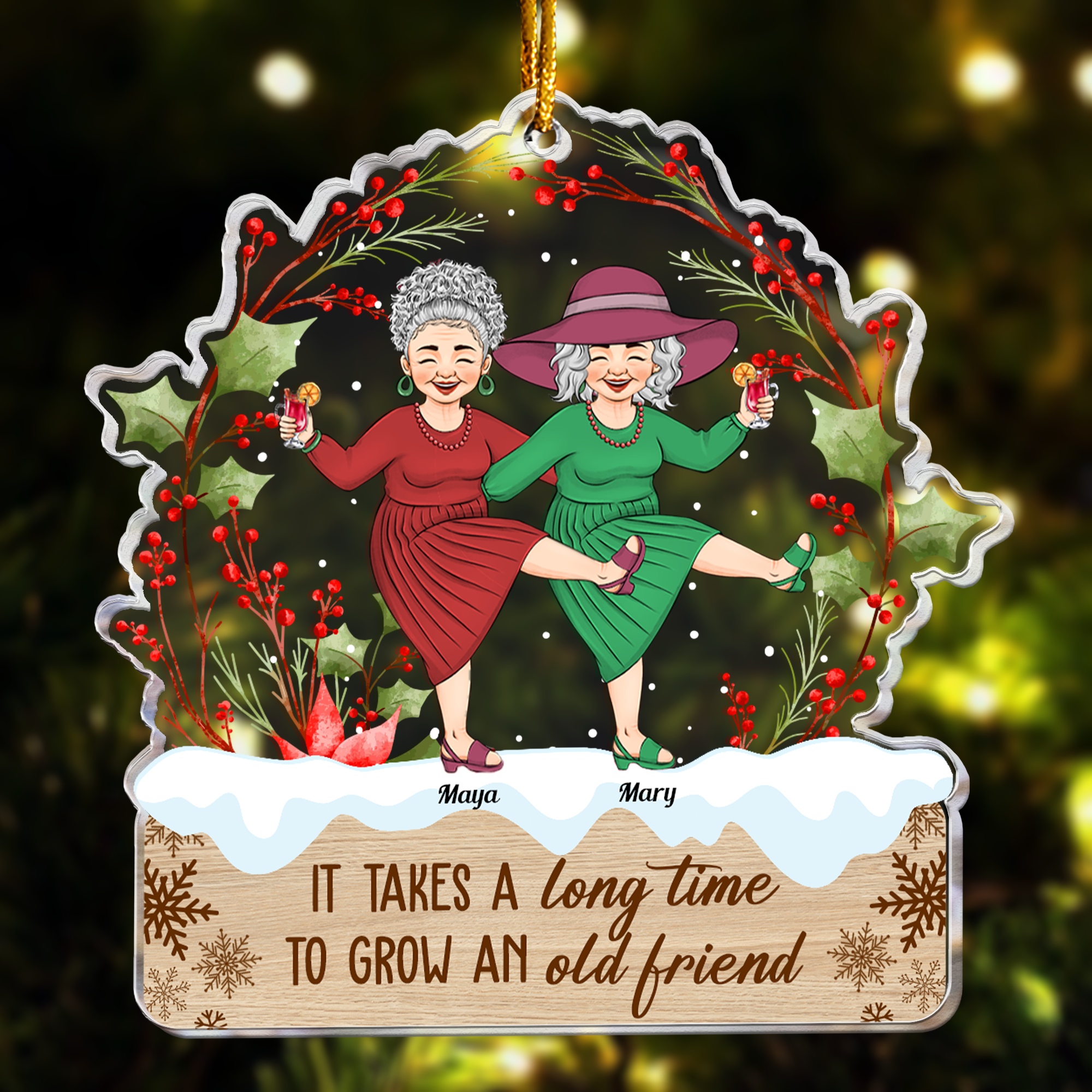 It Takes A Long Time To Grow An Old Friend - Personalized Acrylic Ornament