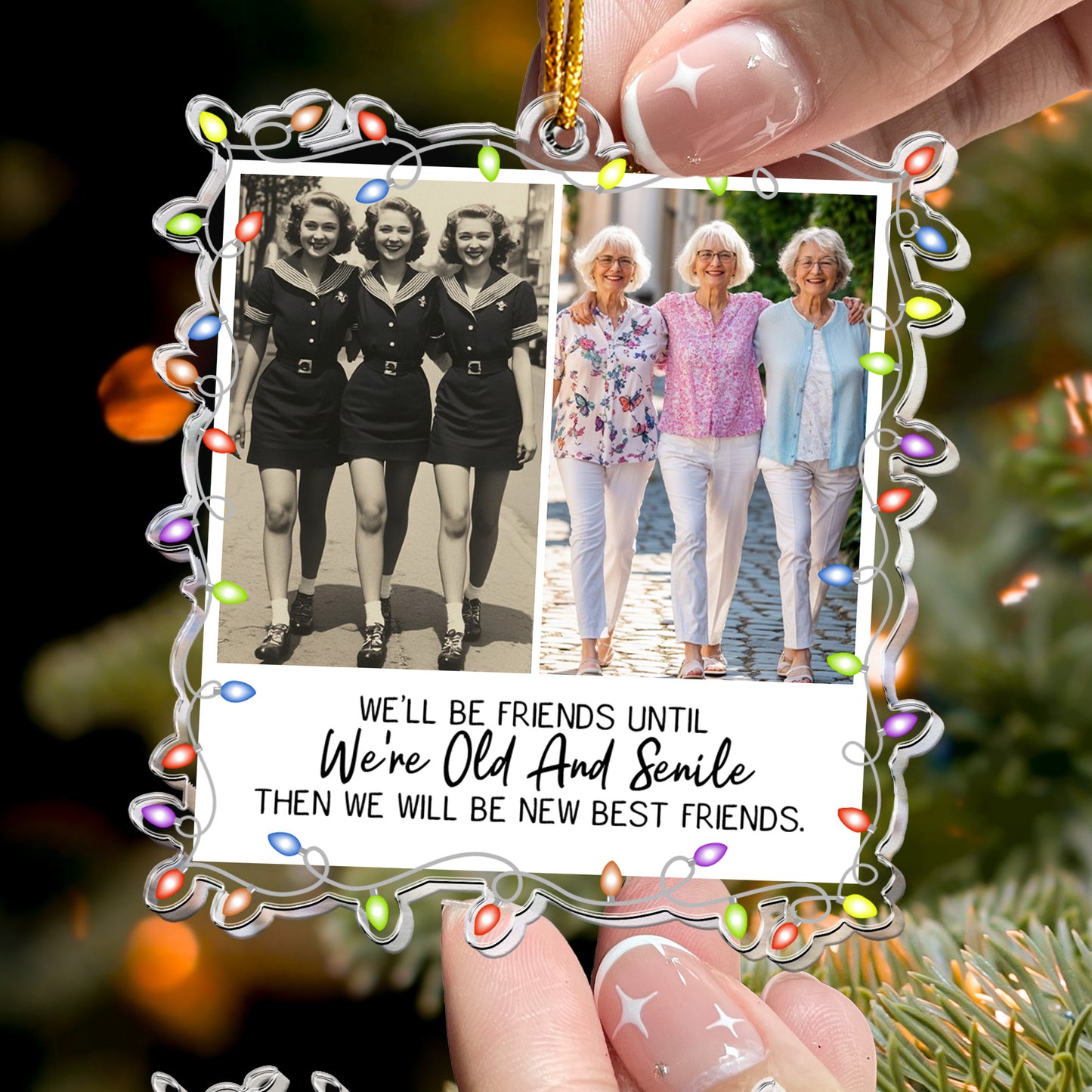 It Takes A Long Time To Grow An Old Friend - Personalized Acrylic Photo Ornament