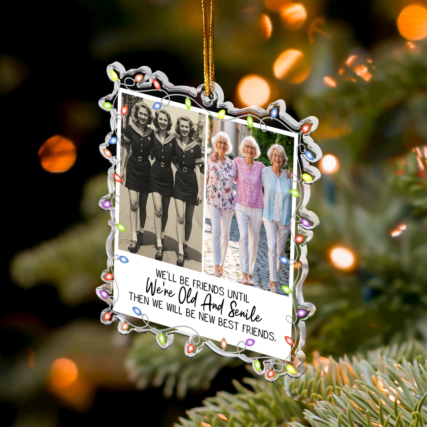 It Takes A Long Time To Grow An Old Friend - Personalized Acrylic Photo Ornament