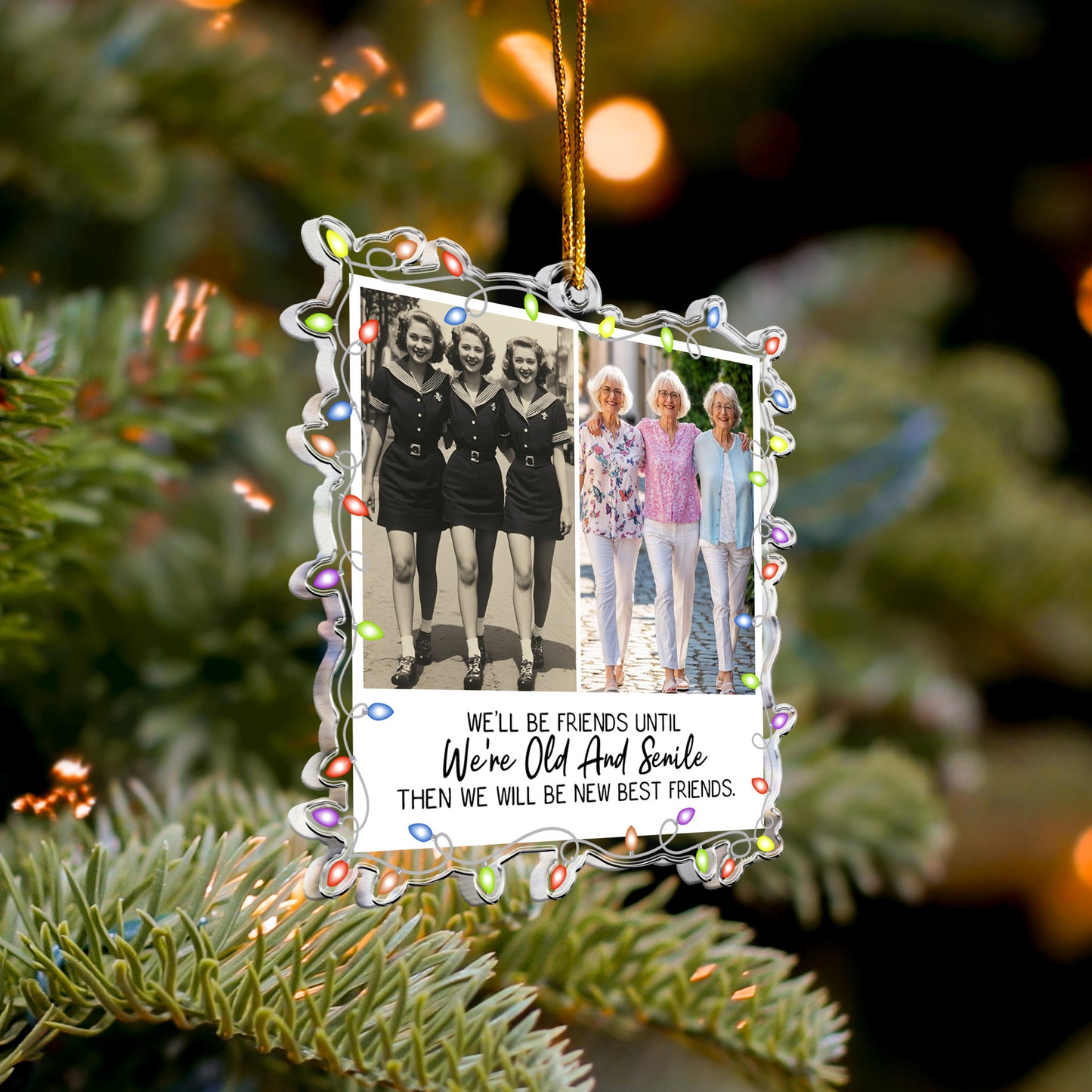 It Takes A Long Time To Grow An Old Friend - Personalized Acrylic Photo Ornament
