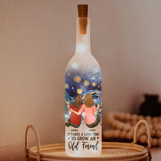 It Takes A Long Time To Grow An Old Friend - Personalized Bottle Lamp