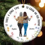 It Takes A Long Time To Grow An Old Friend - Personalized Ceramic Ornament - Gift For Friend