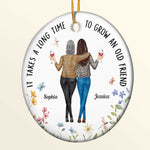 It Takes A Long Time To Grow An Old Friend - Personalized Ceramic Ornament - Gift For Friend