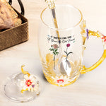 It Takes A Long Time To Grow An Old Friend - Personalized Enamel Flower Tea Cup