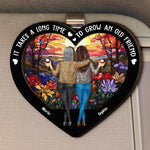 It Takes A Long Time To Grow An Old Friend - Personalized Wooden Car Visor Clip