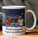 It Takes A Long Time To Grow An Old Friend Stained Glass Effect Style - Personalized Mug