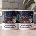 It Takes A Long Time To Grow An Old Friend Stained Glass Effect Style - Personalized Mug