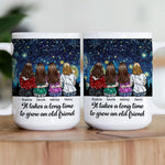 It Takes A Long Time To Grow An Old Friend Stained Glass Effect Style - Personalized Mug