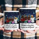 It Takes A Long Time To Grow An Old Friend Stained Glass Effect Style - Personalized Mug
