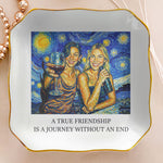 It Takes A Long Time To Grow An Old Friend Van Gogh Art - Personalized Photo Jewelry Dish