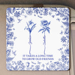 It Takes A Long Time To Grow Old Friends Custom Birth Flower - Personalized Wooden Car Visor Clip