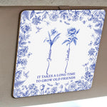 It Takes A Long Time To Grow Old Friends Custom Birth Flower - Personalized Wooden Car Visor Clip