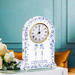It Takes A Long Time To Grow Old Friends Toile De Jouy Birth Flower - Personalized Acrylic Desk Clock