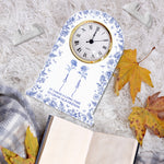 It Takes A Long Time To Grow Old Friends Toile De Jouy Birth Flower - Personalized Acrylic Desk Clock