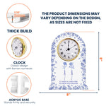 It Takes A Long Time To Grow Old Friends Toile De Jouy Birth Flower - Personalized Acrylic Desk Clock
