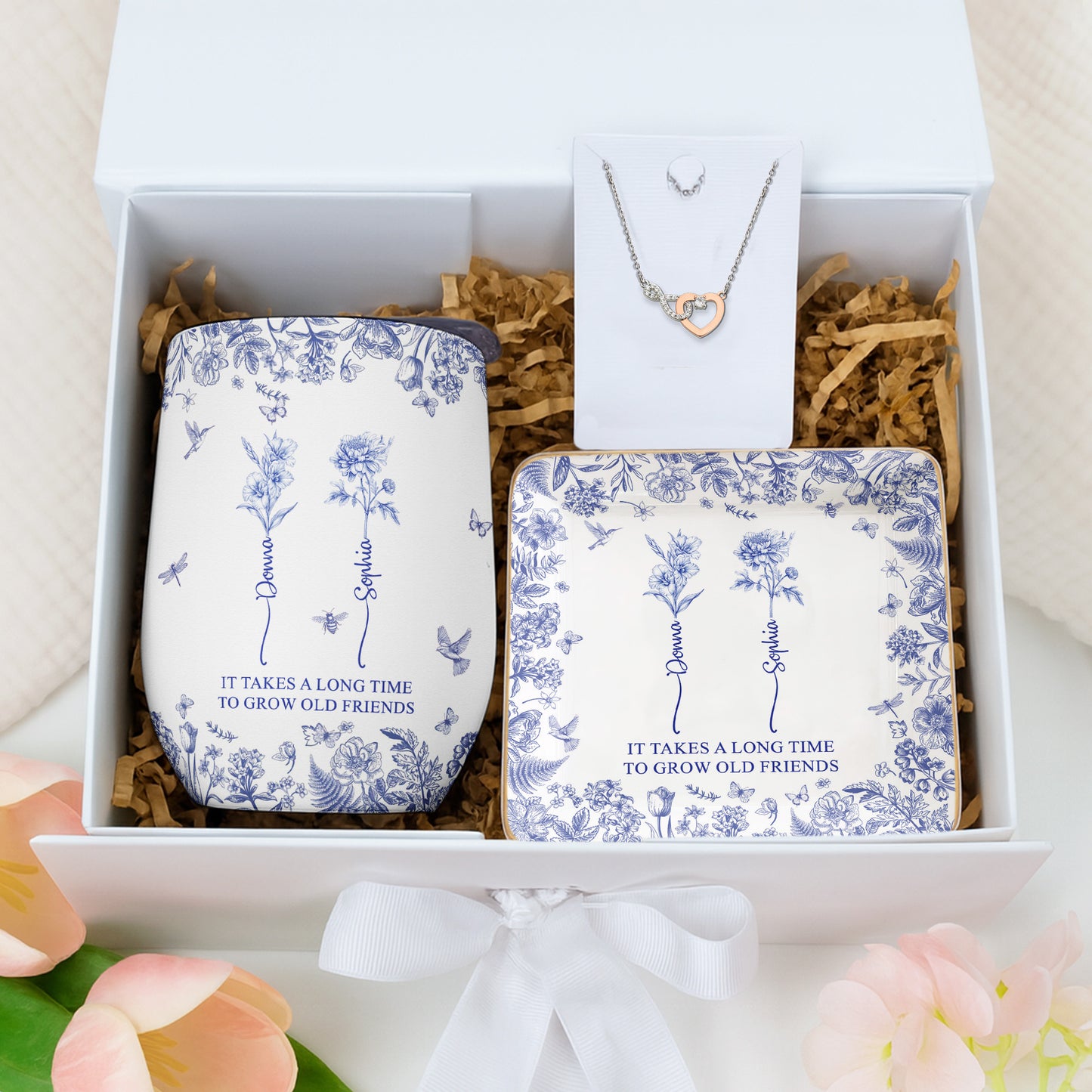 It Takes A Long Time To Grow Old Friends Toile De Jouy - Gift Box Set
