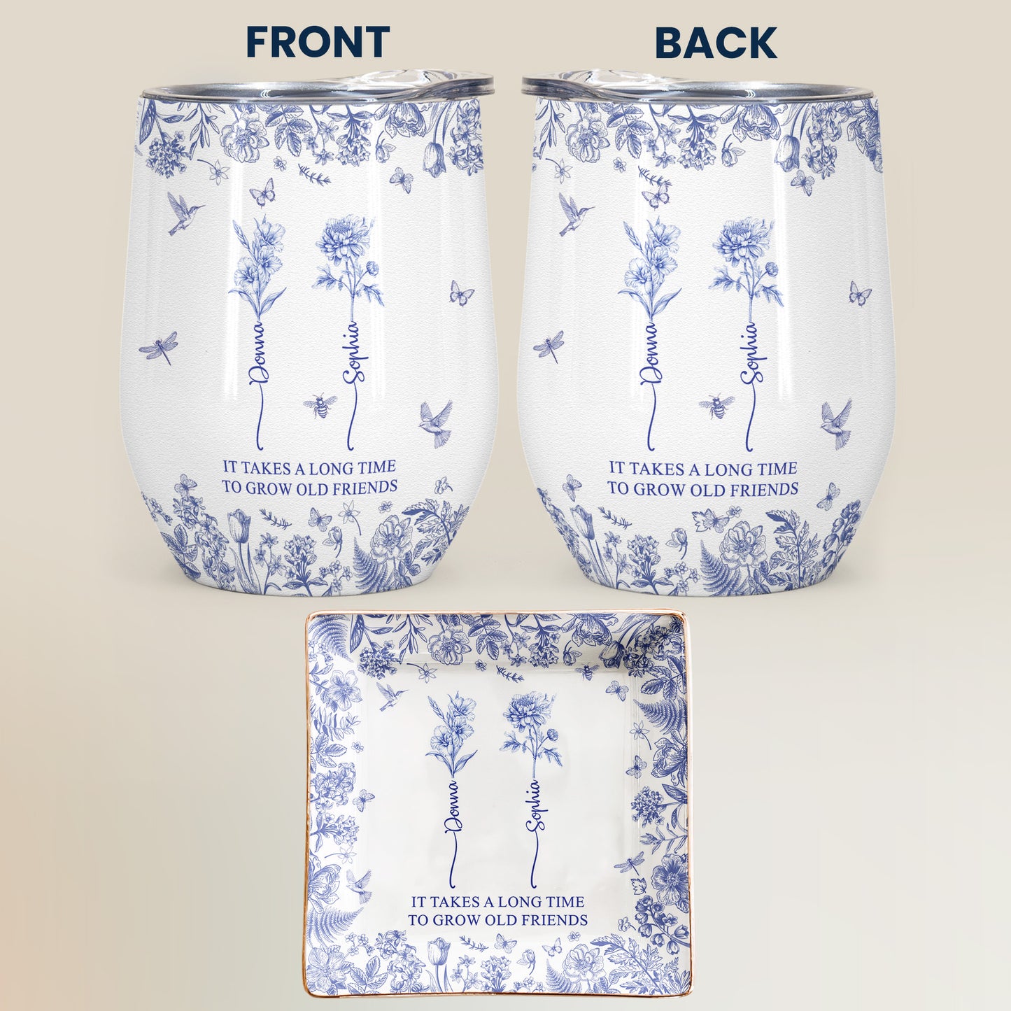 It Takes A Long Time To Grow Old Friends Toile De Jouy - Gift Box Set