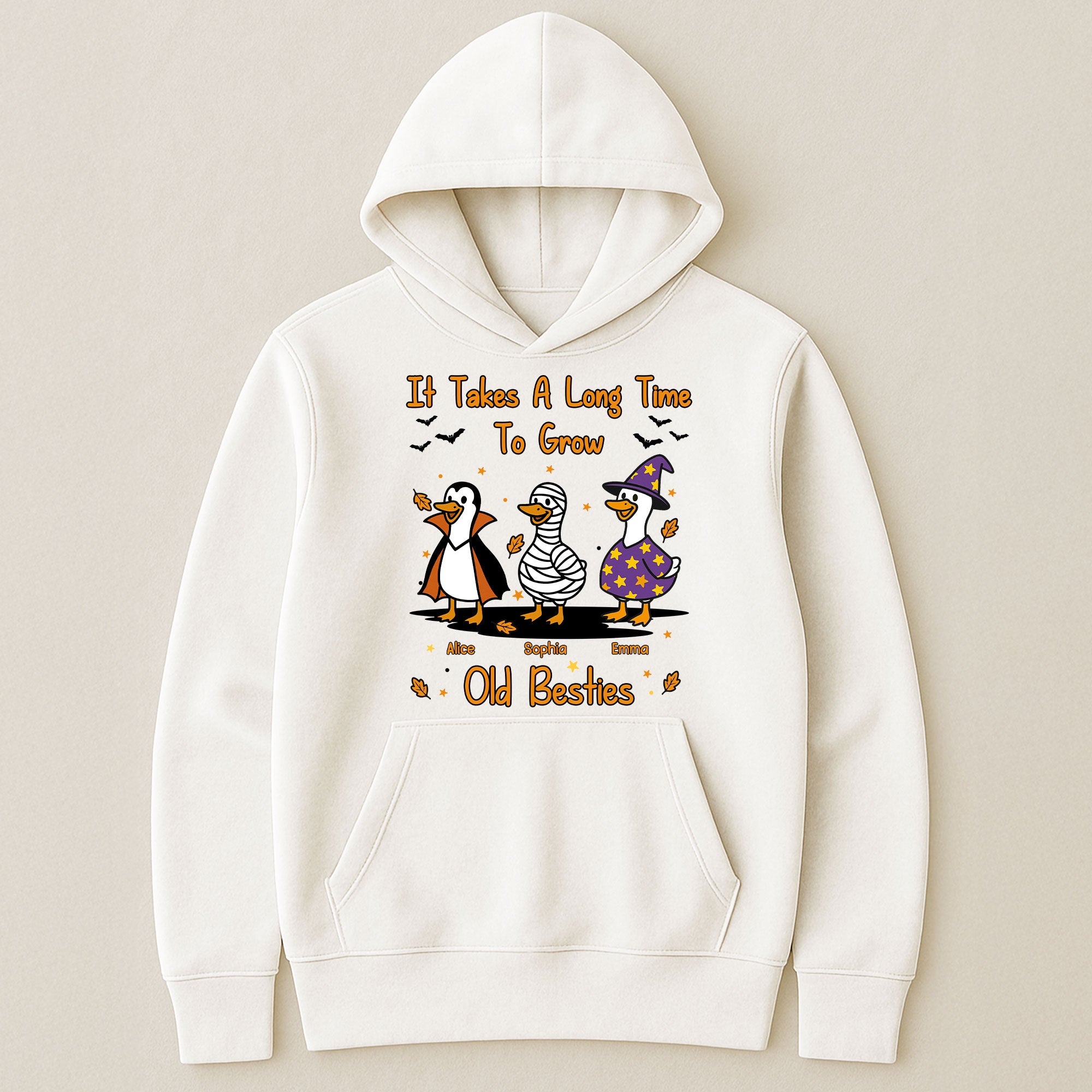 It Takes A Long Time To Grow Old Friends, Besties Halloween Goose - Personalized Shirt