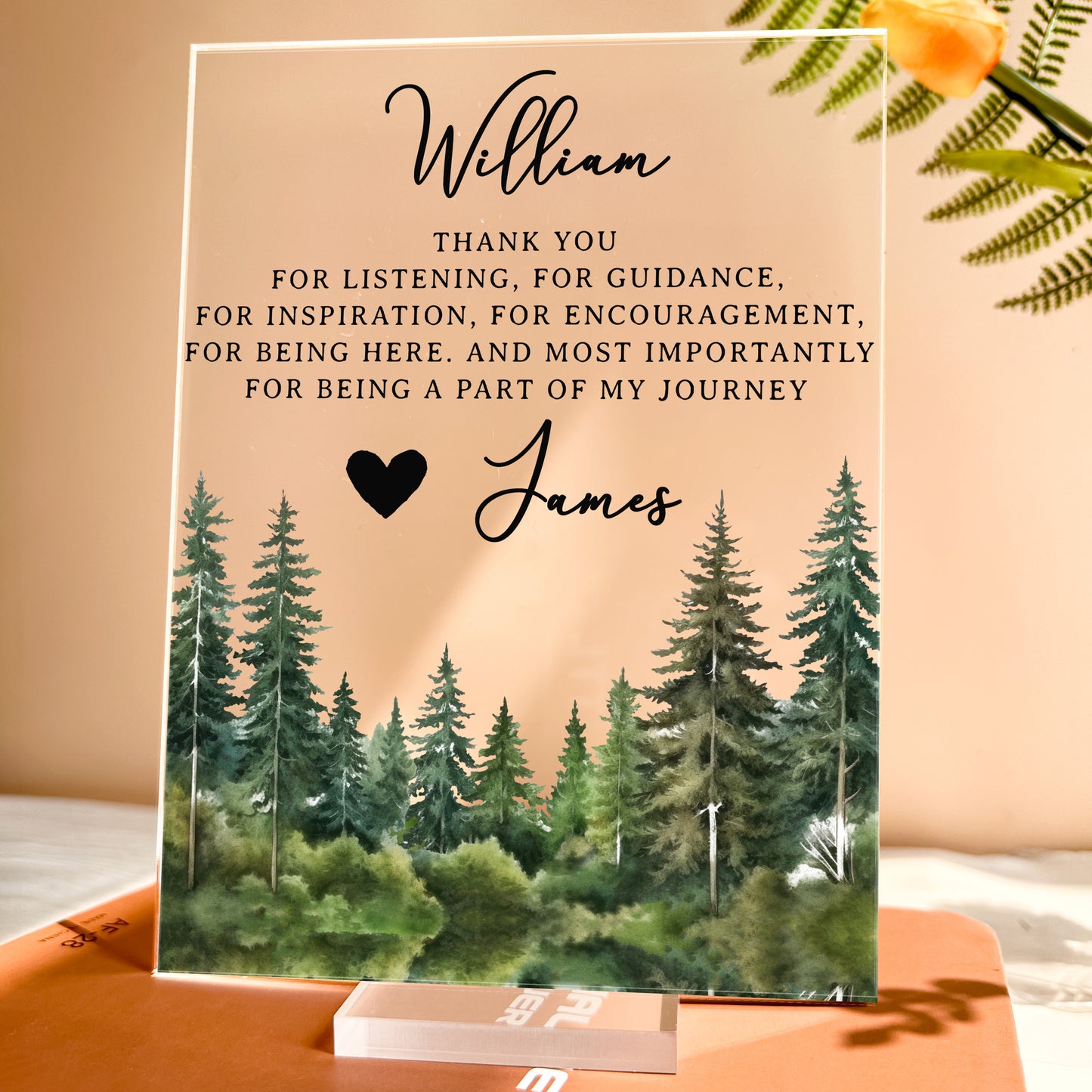 It Takes A Village Thank You Gift For Teacher Appreciation, Coworkers, Boss, Team - Personalized Acrylic Plaque