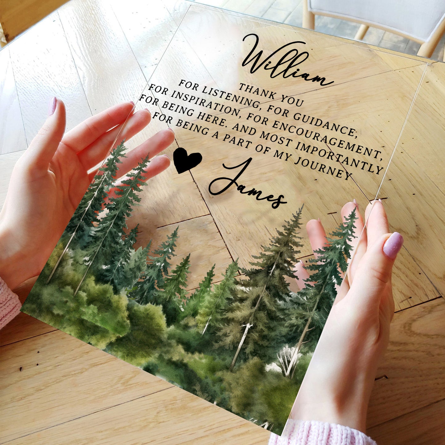 It Takes A Village Thank You Gift For Teacher Appreciation, Coworkers, Boss, Team - Personalized Acrylic Plaque