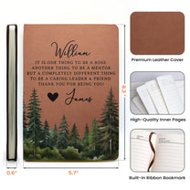 It Takes A Village Thank You Gift For Teacher Appreciation, Coworkers, Boss, Team - Personalized Leather Journal