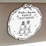 It Takes Long Time To Grow Old Friends - Personalized Wooden Car Visor Clip