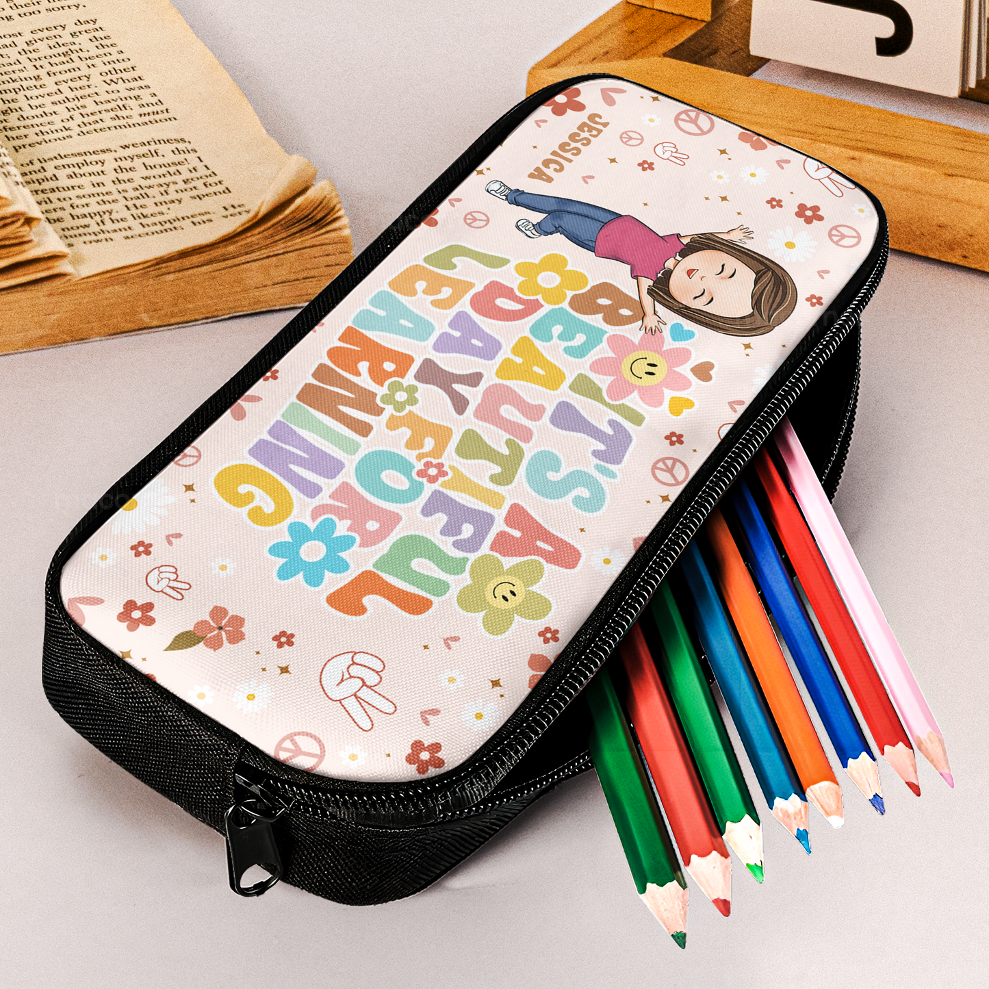 It's A Beautiful Day For Learning - Personalized Pencil Case