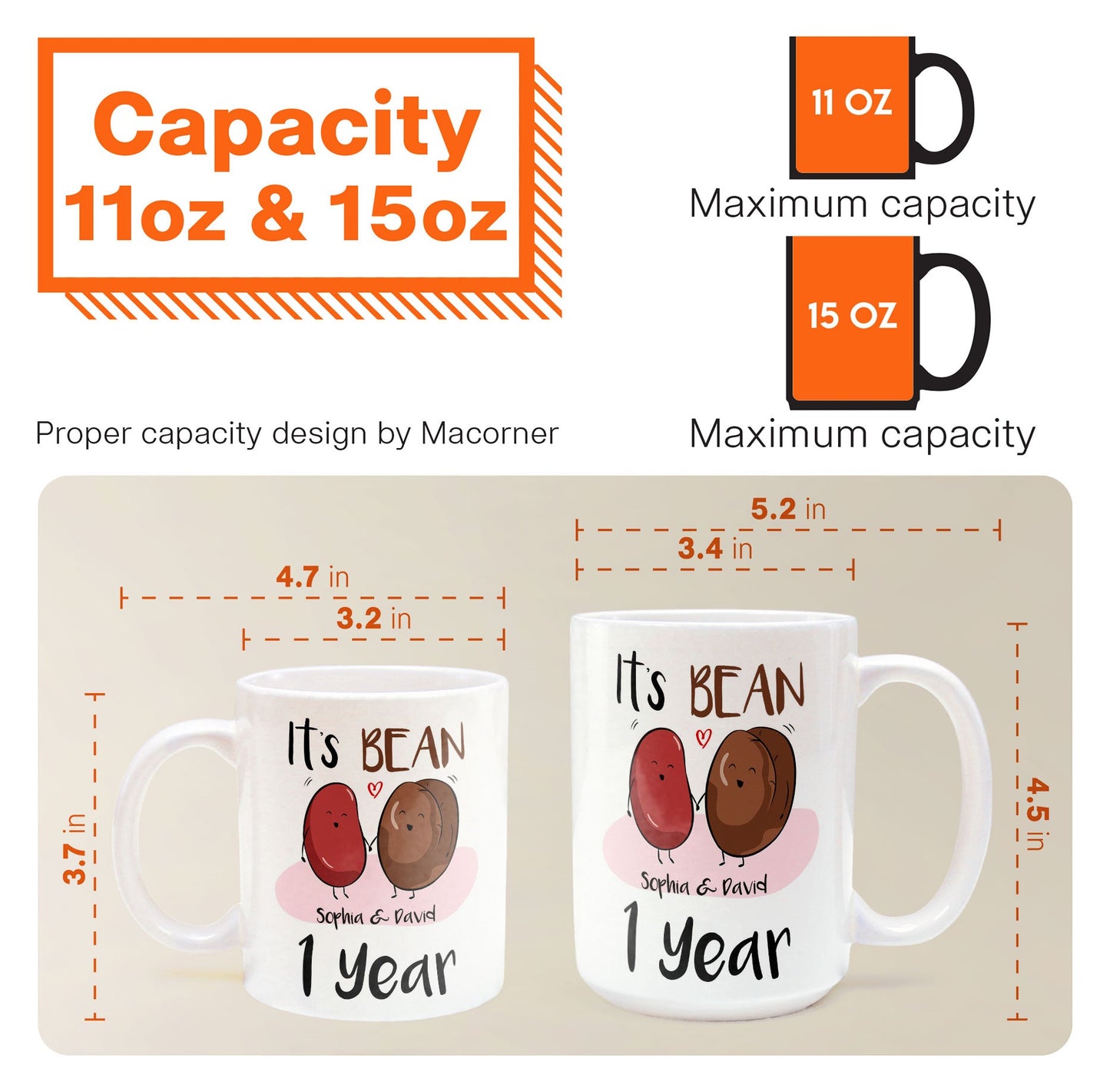 It's Bean A Year - Personalized Mug