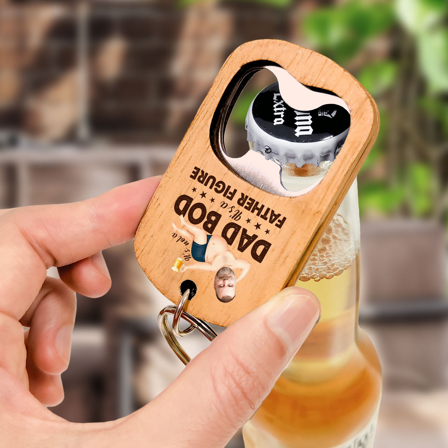 It's Not A Dad Bod - Personalized Bottle Opener Photo Keychain
