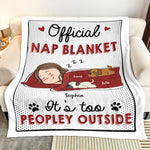 It's Too Peopley Outside - Cartoon Version - Personalized Blanket