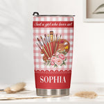 It'S-A-Good-Day-To-Make-Art-Gift,-Custom-Name-&-Birth-Flower-Gift-For-Artist,-Painter-Personalized-Tumbler-1