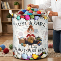 It'S-Not-Hoarding-If-It'S-Yarn,-Yarn-Basket-Personalized-Basket-3