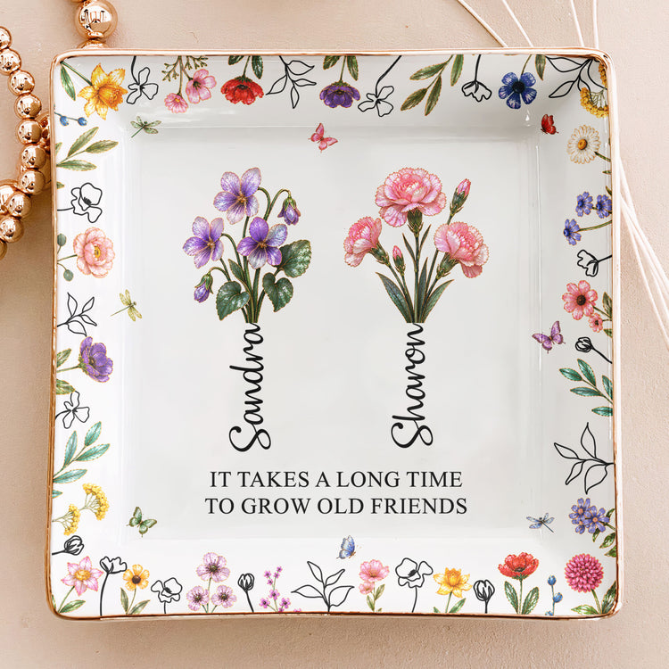 It-Takes-A-Long-Time-To-Grow-An-Old-Friend,-Bestie-Mother-Of-Pearl-Personalized-Jewelry-Dish-1
