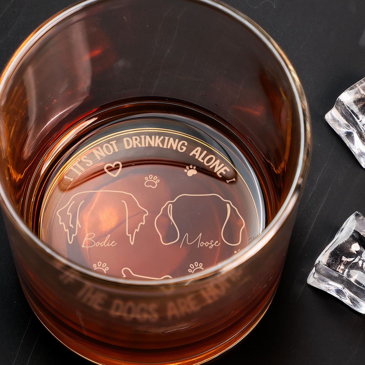 It's Not Drinking Alone - Personalized Engraved Whiskey Glass