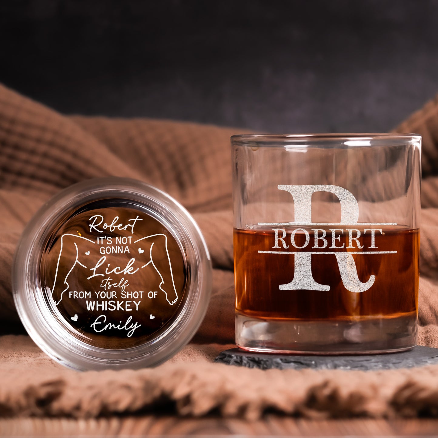 It’s Not Going To Lick Itself - Naughty Spicy Gift For Him - Personalized Whiskey Glass
