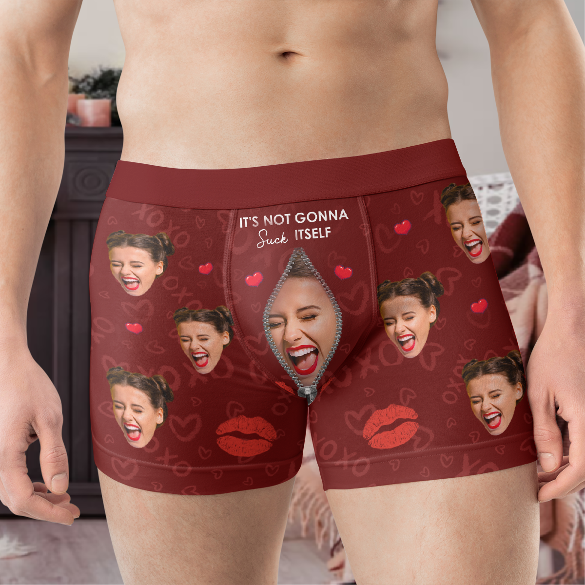 It's Not Gonna Suck & Lick Itself Naughty Couples - Personalized Photo  Couple Matching Underwear