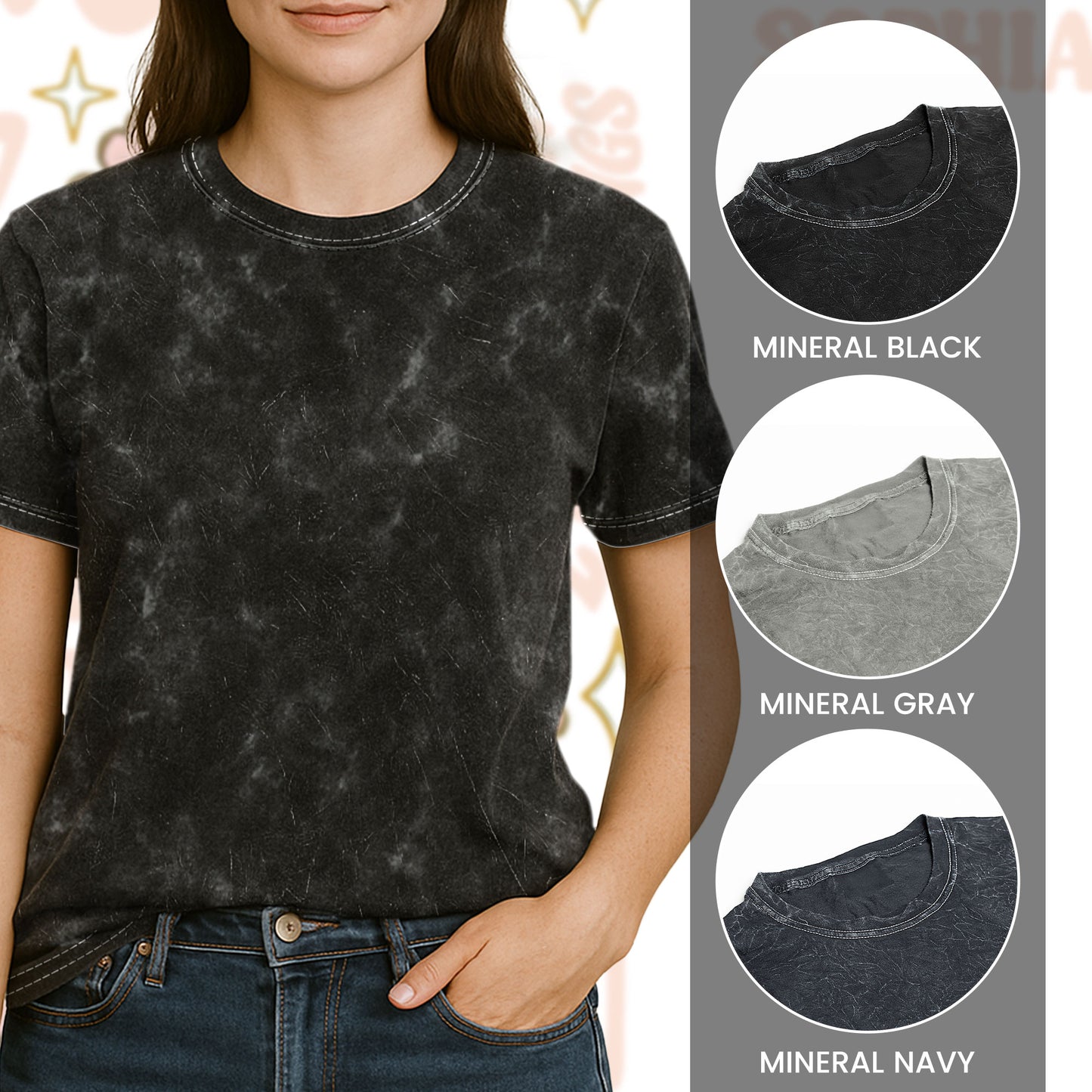 It's Okay To - Personalized Acid Wash T‑Shirt