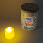 It's On My List Custom Bookshelf - Personalized LED Tea Light Holder