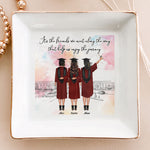 It's The Friends We Meet Along The Way - Personalized Jewelry Dish