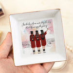 It's The Friends We Meet Along The Way - Personalized Jewelry Dish