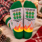 It's-Fine-We'Re-Fine-Everything's-Fine-Dumpsters-Fire-Coworker-Personalized-Socks-1