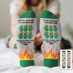 It's-Fine-We'Re-Fine-Everything's-Fine-Dumpsters-Fire-Coworker-Personalized-Socks-2