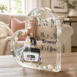 It's Official Mr. & Mrs. - Personalized Heart Shaped Acrylic Plaque