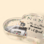 It's Official Mr. & Mrs. - Personalized Heart Shaped Acrylic Plaque