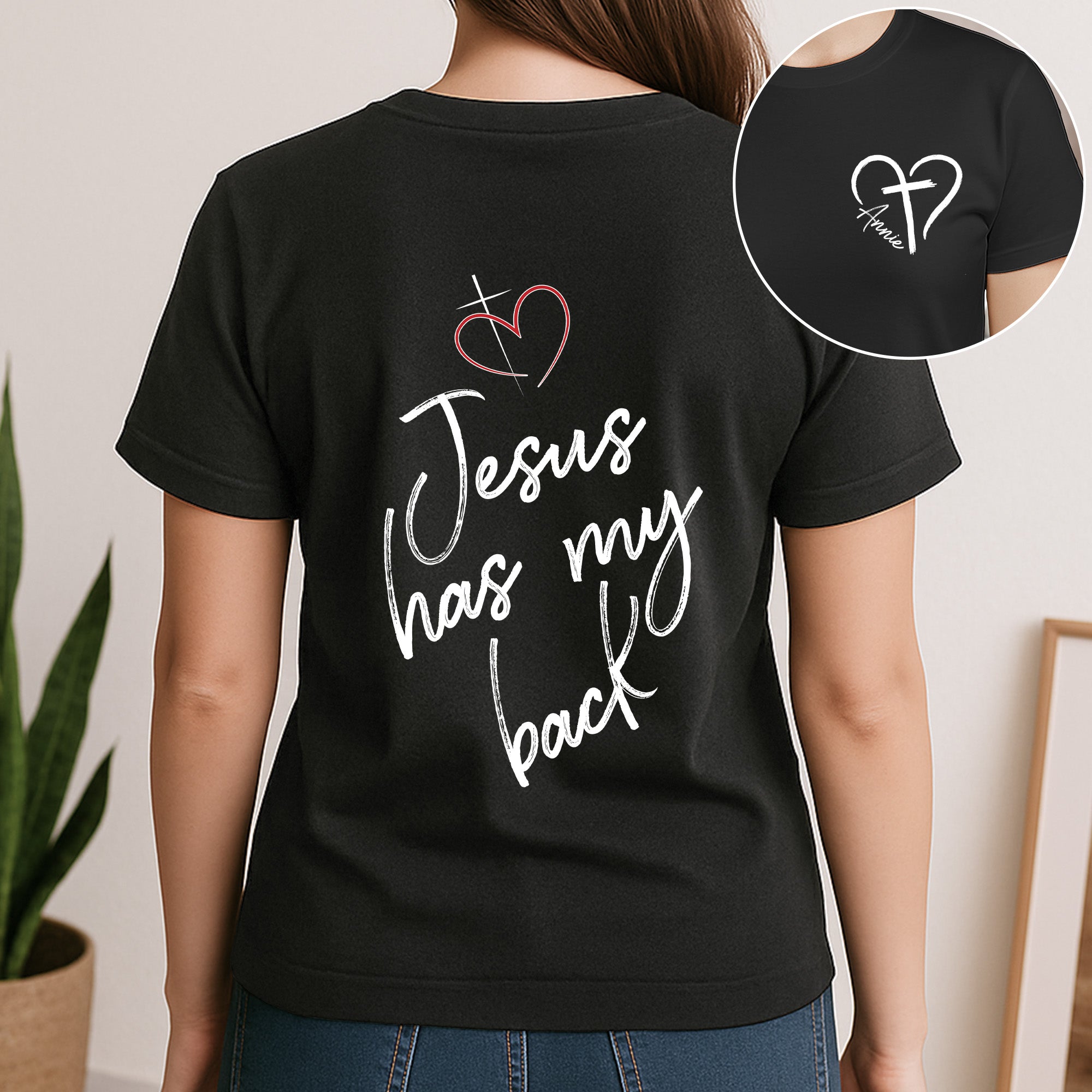 Jesus Has My Back - Personalized Shirt