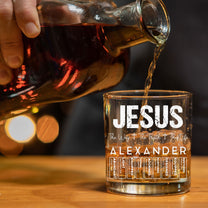 Jesus The Way The Truth The Life Name Letter In Bible - Personalized Whiskey Glass